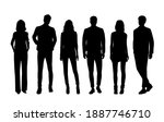 vector silhouettes of  men and... | Shutterstock .eps vector #1887746710