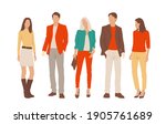  set of young men and women ... | Shutterstock .eps vector #1905761689