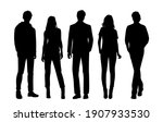 vector silhouettes of  men and... | Shutterstock .eps vector #1907933530