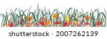 vector plants grass and autumn... | Shutterstock .eps vector #2007262139