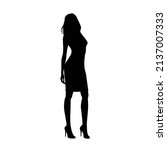 silhouette of a woman standing  ... | Shutterstock .eps vector #2137007333