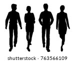 vector silhouettes of men and... | Shutterstock .eps vector #763566109
