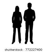 vector silhouettes of man and... | Shutterstock .eps vector #772227400