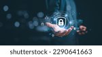 Small photo of Cybersecurity concept, user privacy security and encryption, secure internet access Future technology and cybernetics, screen padlock. Internet network data protection, anti hacker, cybercrime