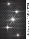 glowing lights effect  flare ... | Shutterstock .eps vector #1308574240