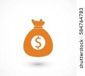 money icon vector    vector eps ... | Shutterstock .eps vector #584764783