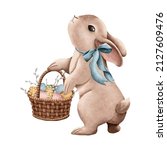 Easter Bunny With A Basket Full ...