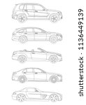 Outline Drawing A Car In...