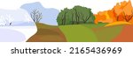 landscape at four seasons ... | Shutterstock .eps vector #2165436969