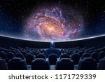 A spectacular fulldome digital projection of galaxy at the planetarium