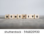 BENEFITS word made with building blocks