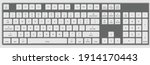realistic 3d computer keyboard. ... | Shutterstock .eps vector #1914170443