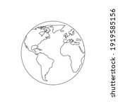 globe earth line icon  vector... | Shutterstock .eps vector #1919585156