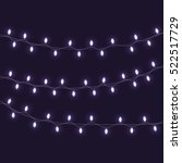 christmas lights isolated... | Shutterstock .eps vector #522517729