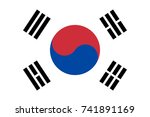 simple flag of south korea ... | Shutterstock .eps vector #741891169