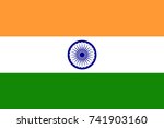 simple flag of india  indian... | Shutterstock .eps vector #741903160