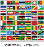 all flags of africa. proportion ... | Shutterstock .eps vector #759826243