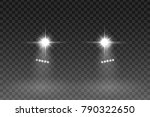 car light flash effect on... | Shutterstock .eps vector #790322650