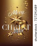 merry christmas background with ... | Shutterstock .eps vector #727291489