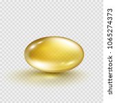 Oil Gold Oval Bubble Isolated...
