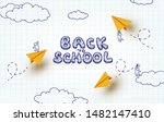 back to school notebook... | Shutterstock .eps vector #1482147410