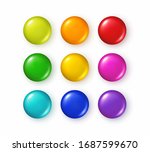 button set isolated on white... | Shutterstock .eps vector #1687599670