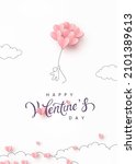 valentine's day postcard with... | Shutterstock .eps vector #2101389613