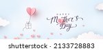 mother's day postcard with... | Shutterstock .eps vector #2133728883