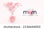 mother's day postcard with... | Shutterstock .eps vector #2136646003