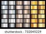 silver  bronze and gold foil... | Shutterstock .eps vector #732045229