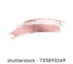 gold rose foil brush stroke.... | Shutterstock .eps vector #735893269