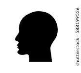 human head or profile... | Shutterstock .eps vector #588199526
