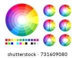 color wheel  color schemes and... | Shutterstock .eps vector #731609080