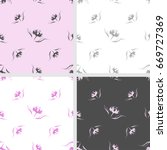 set of seamless pattern of... | Shutterstock .eps vector #669727369