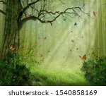 Fantasy Forest With Colorful...