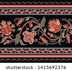 seamless border with ethnic ... | Shutterstock .eps vector #1415692376