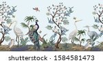 border in chinoiserie style... | Shutterstock .eps vector #1584581473