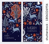 christmas cards with rustic ... | Shutterstock .eps vector #1806326956