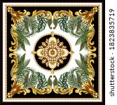 design scarf with baroque... | Shutterstock .eps vector #1823835719