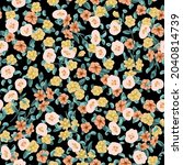 floral ditsy seamless pattern... | Shutterstock .eps vector #2040814739