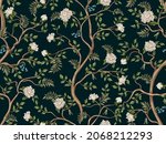print with white peonies trees... | Shutterstock .eps vector #2068212293
