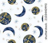 Seamless Pattern With Planet ...