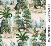 seamless pattern with jungle... | Shutterstock .eps vector #2103442679