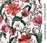 seamless pattern with vintage... | Shutterstock .eps vector #2154272399