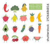 funny fruits and vegetables.... | Shutterstock .eps vector #1926686816