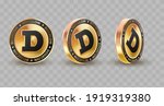set of 3d concept gold  golden... | Shutterstock .eps vector #1919319380
