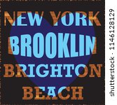 new york  brooklyn  brighton... | Shutterstock .eps vector #1146128129