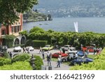 Small photo of Cernobbio, Italy - May 22, 2022: Some of the 50 vintage automobiles on the grounds of the Villa d'Este, along the shore of Lake Como, Italy, at the 2022 Concorso d'Eleganza Villa d'Este.