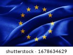 Europe Union Flag Of Silk  3d...