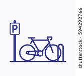Bicycle Parking Icon. Sign Flat ...